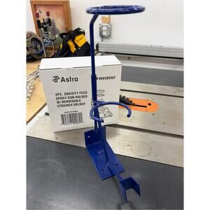 Astro GFH1000 Gravity Feed Spray Gun Holder Stand Wall Bench Mount w/ Strainer